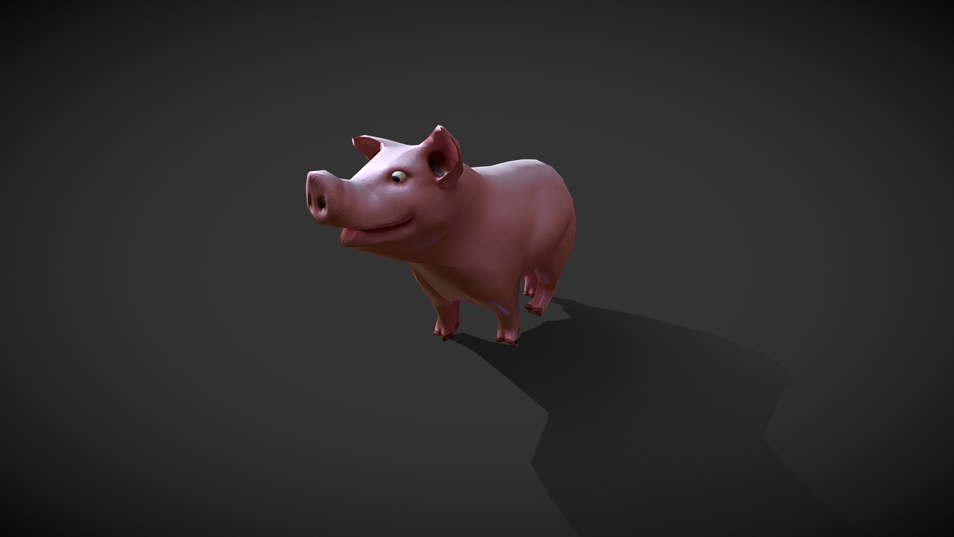 3D model pig (animations) - This is a 3D model of the pig (animations). The 3D model is about a pink piggy bank.