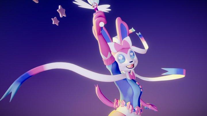 Magical Girl Sylveon 3D Model