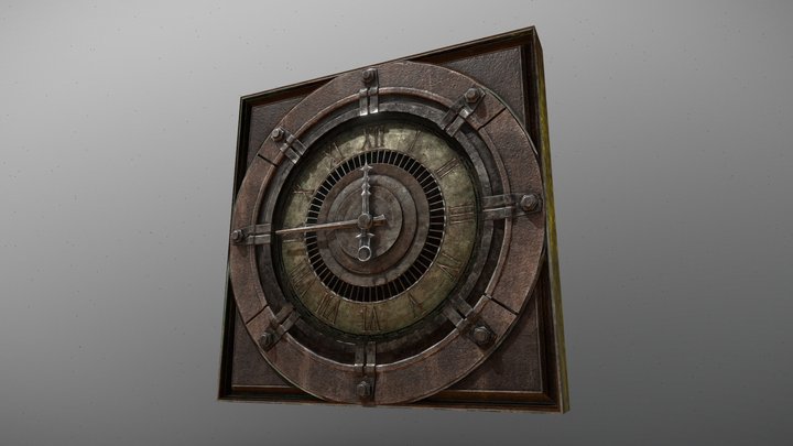 Old Rusty TownHall Clock |UE5| 3D Model