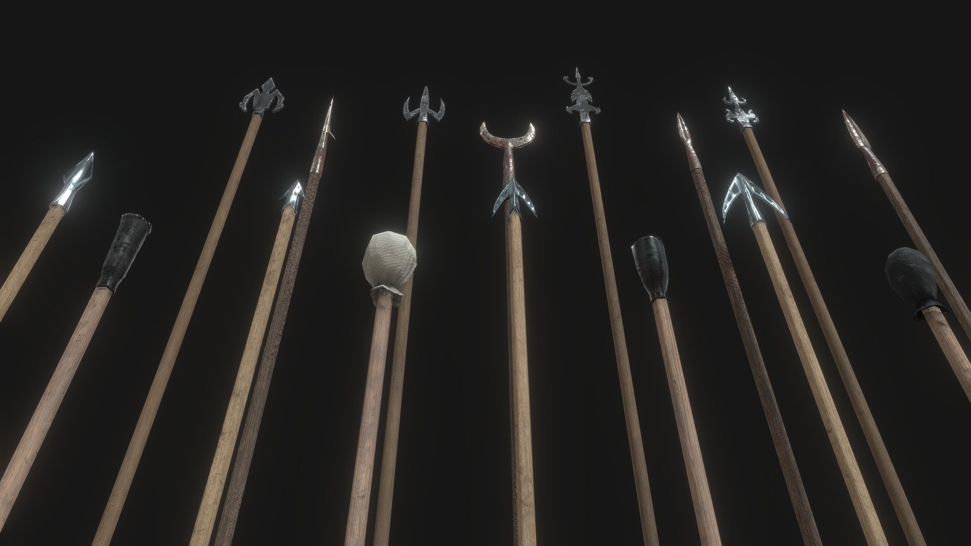 PBR Medieval Arrows (16 Arrow Kit) - Buy Royalty Free 3D model by ...