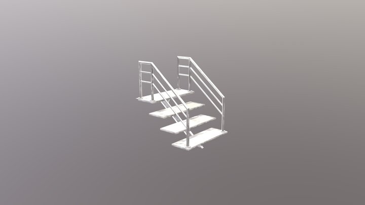 industrial-rusty-stair (1) 3D Model