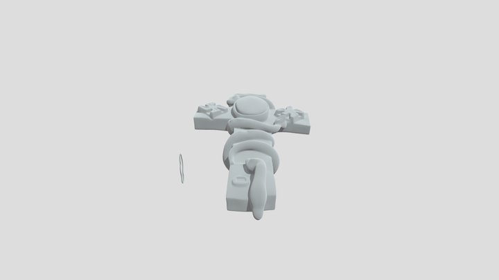 Serpent-Wrapped Cross Pendant w 3D Model