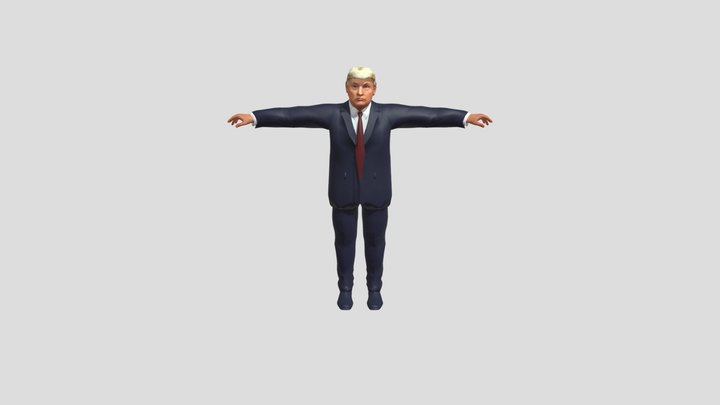 Donald Trump Running 3D Model