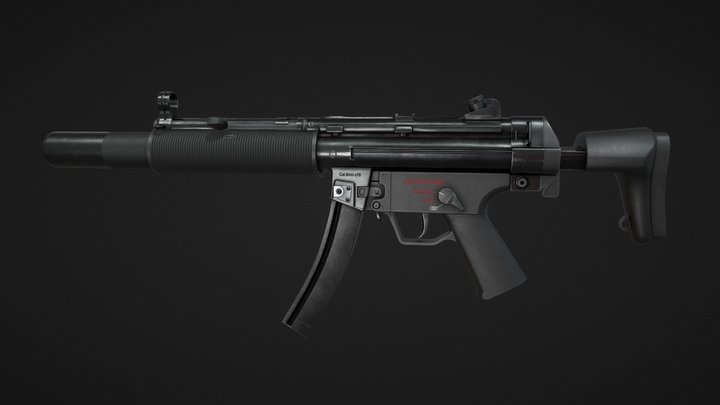 MP5 silenced SD6 3D Model