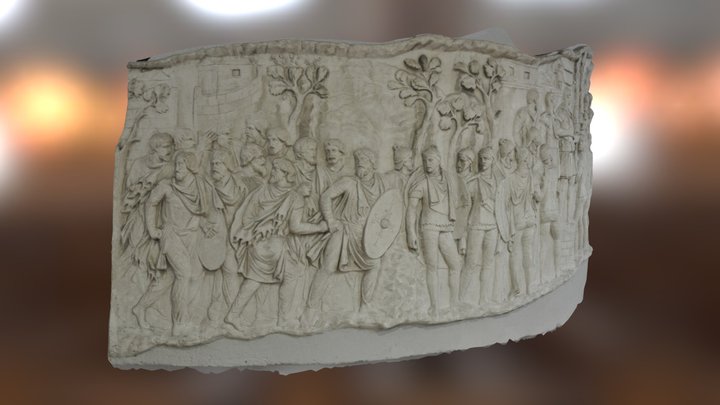 Part of Trajan's Column in Bucharest (02) 3D Model