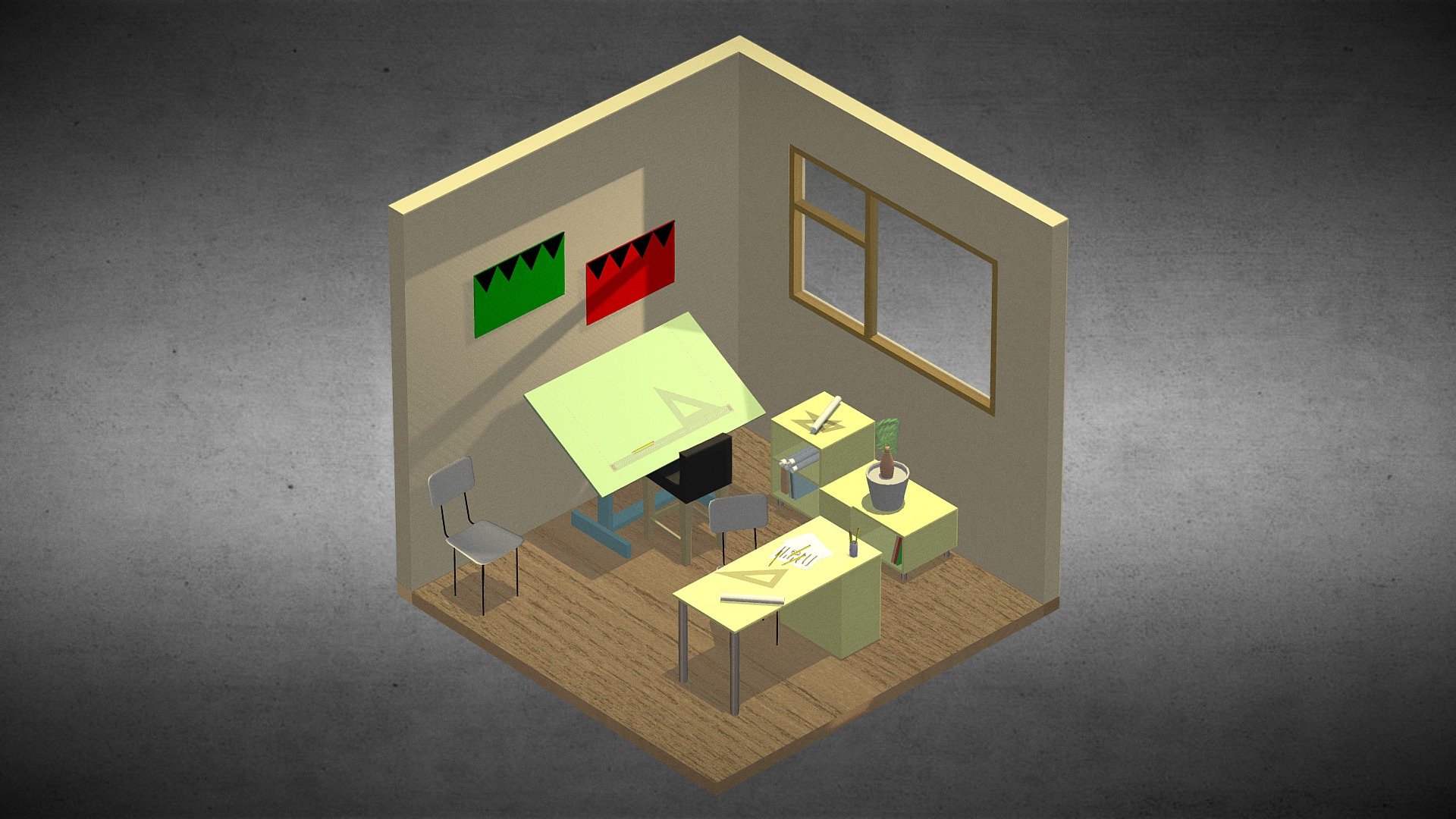 Old delineation workroom