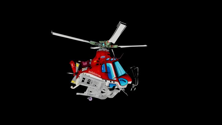 Helico Caricature 3D Model