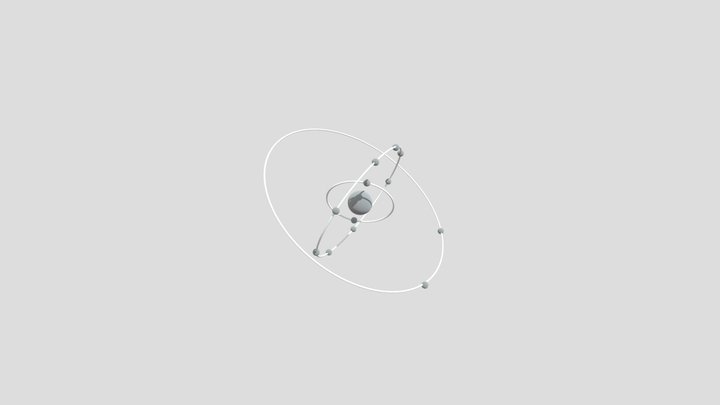 Atomic model of Magnesium 3D Model