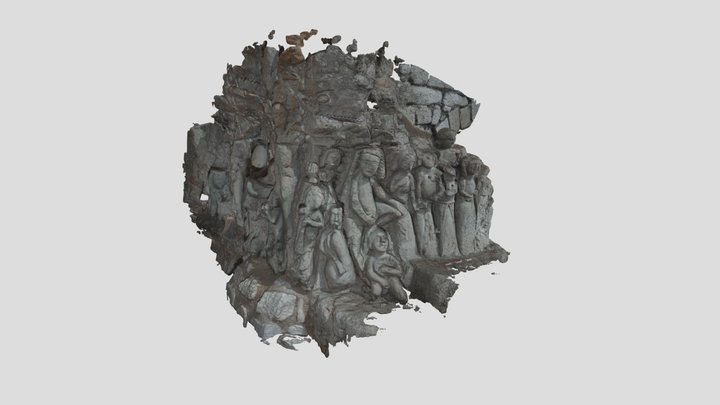 Cave aux sculptures - panneau B 3D Model