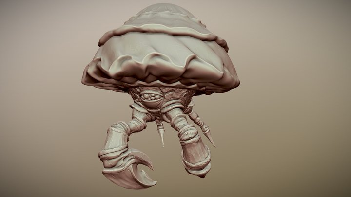 Flying Alien 3D Model