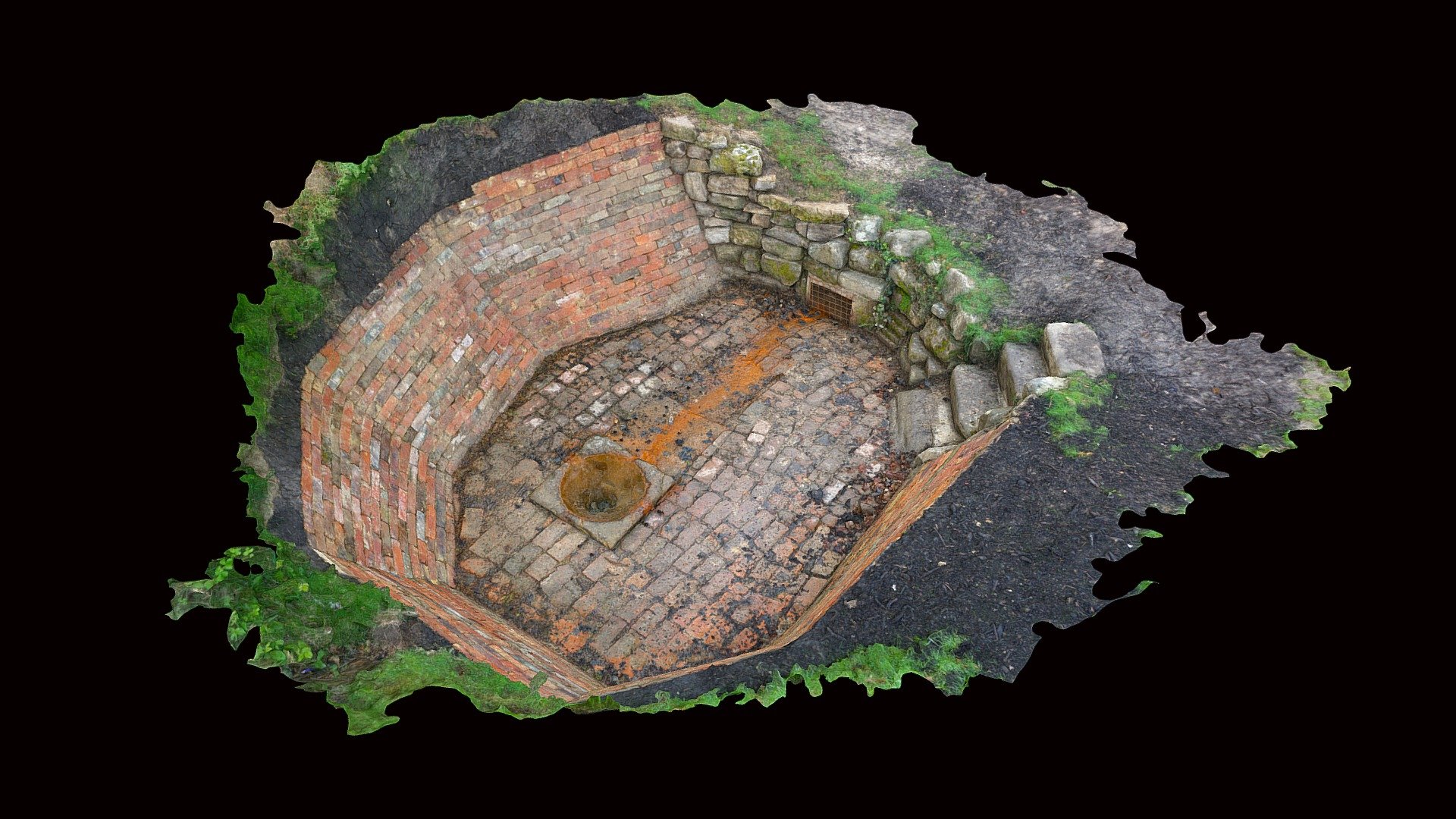 Donorlan Park Stone Water Basin — Sketchfab embed 3D viewer
