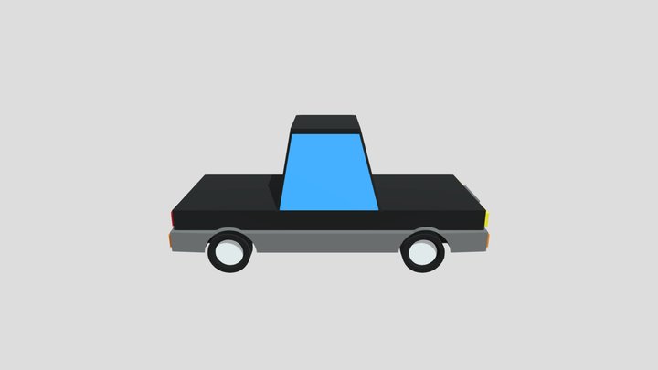 LOW POLY BLACK CAR 3D Model