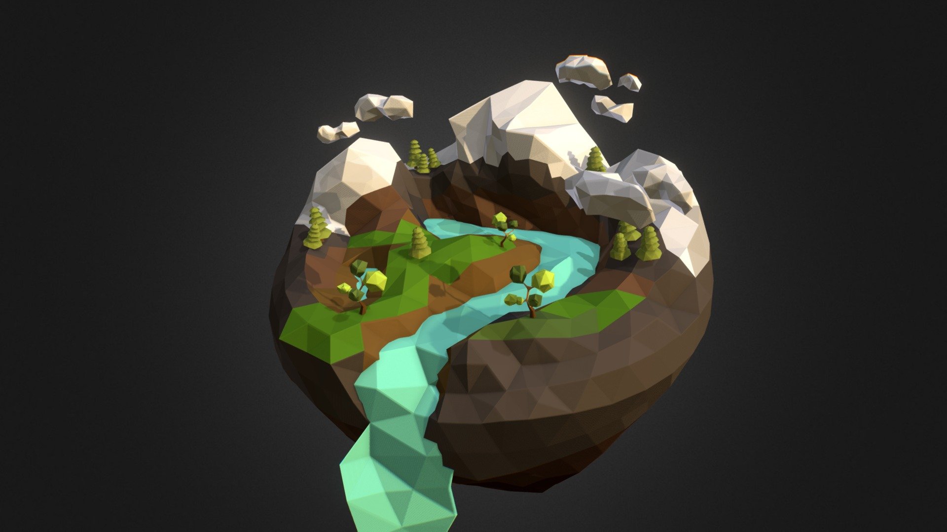 Low Poly Island - Download Free 3D model by (@davevink)