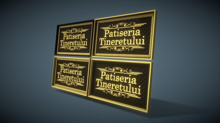 Patiseria Tineretului - 3D Logo Project 3D Model