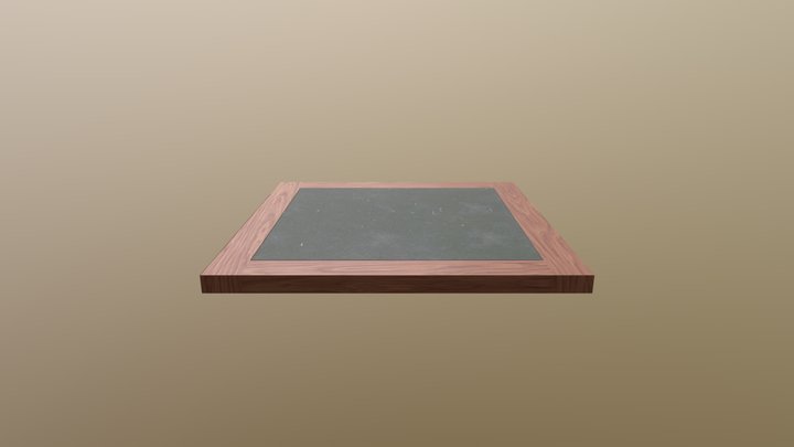 Low poly realistic blackboard (chalkboard) 3D Model