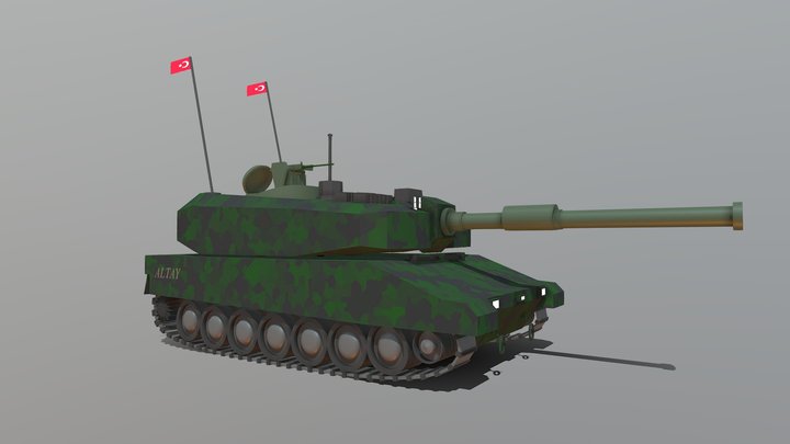 Turkish Altay Tank 3D Model