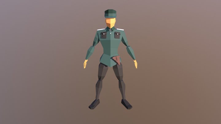 German Officer 3D Model
