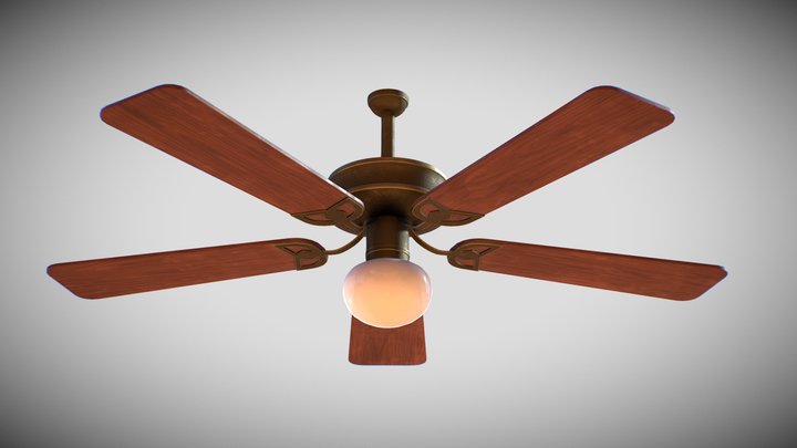 Vintage Ceiling Fan 3D Model