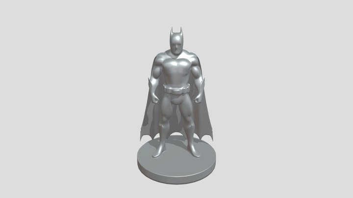 Superhero figurine on display stand 3D Model