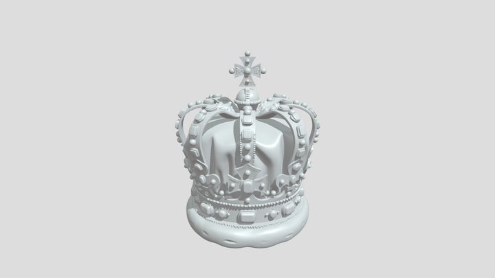 A royal crown with jewels 3D Model