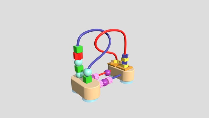 Wire and Bead Toy 3D Model