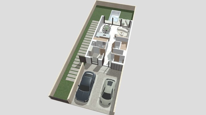 LR - Townhouse B1 - Ground Floor 3D Model