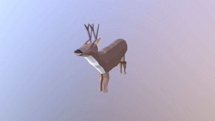 Low Poly Deer 3D Model