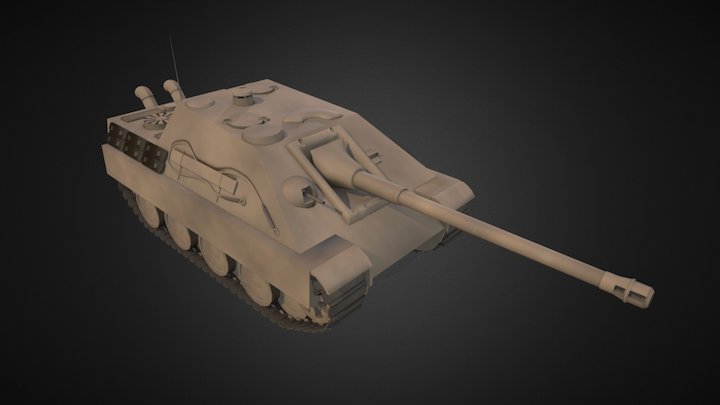 Jagdpanther Tank (version 2) 3D Model