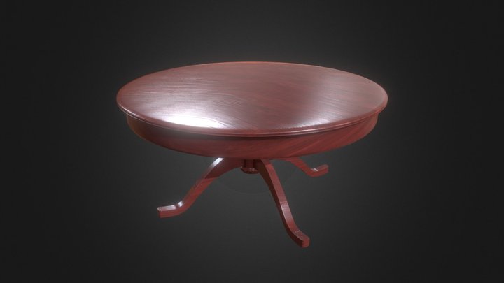 Antique Round Table 3D Model