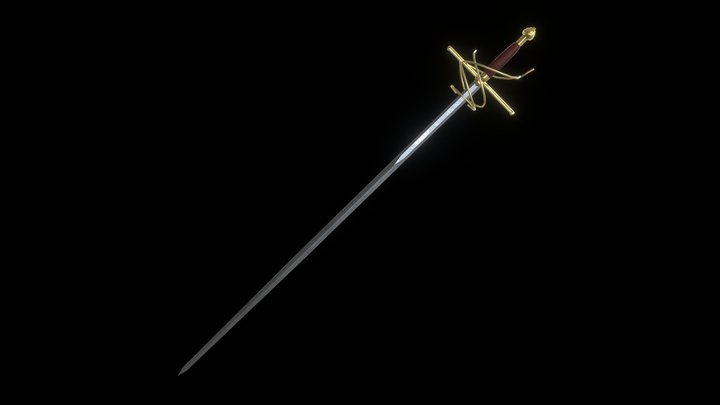Rapier Sword 3D Model