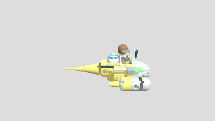 Microvaisseau Naboo Starfighter ™ Lego set 7523 3D Model