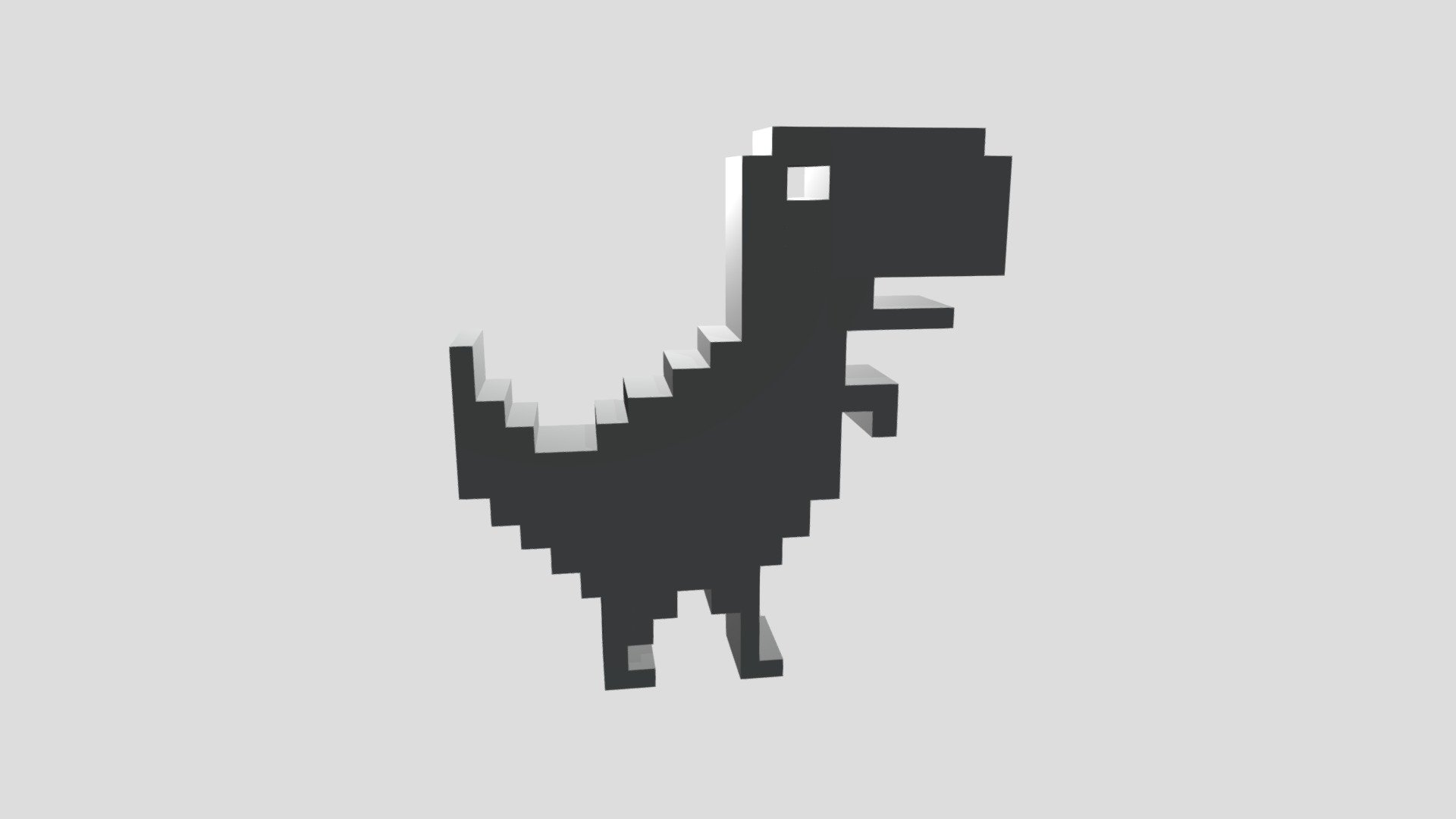 Chrome Dino 3D model