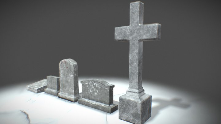 Tombstone Snow 3D Model