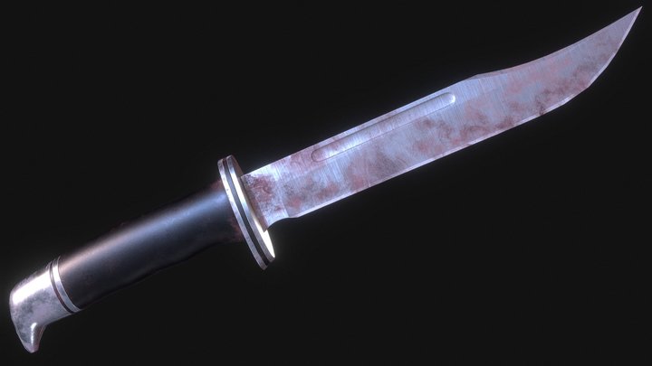 ghost face knife - Bowie 3D Model
