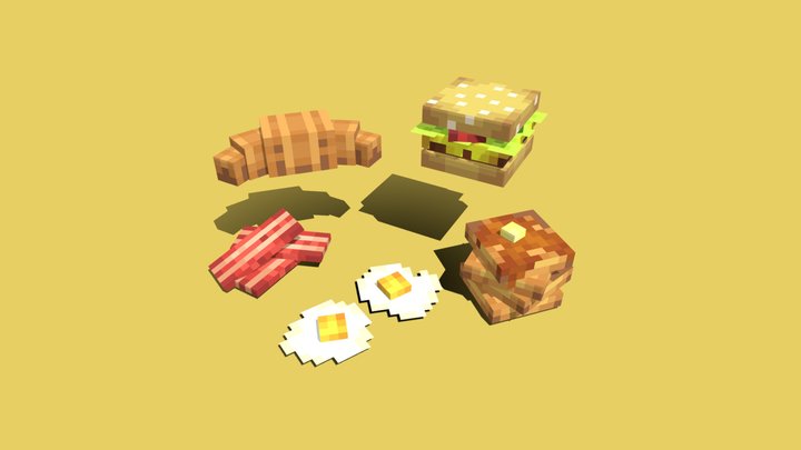 Minecraft Food Collection 3D Model