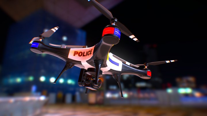 Free Police Drone : Full Pack In Description 3D Model