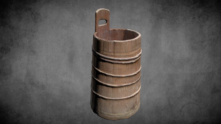 Holzbottich - wooden vat – Gratis 3D-model STL