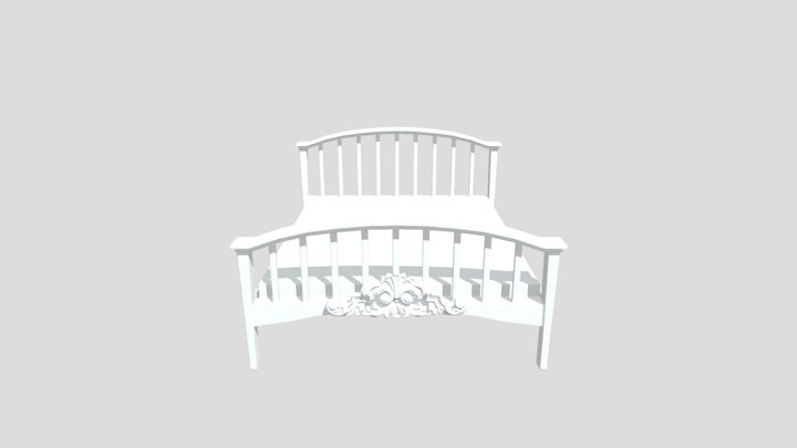 Bed High-poly 3D Model