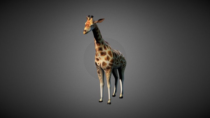 Giraffe Figurine 3D Model