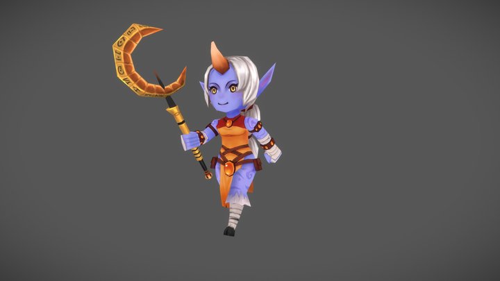 Lowpoly Soraka 3D Model