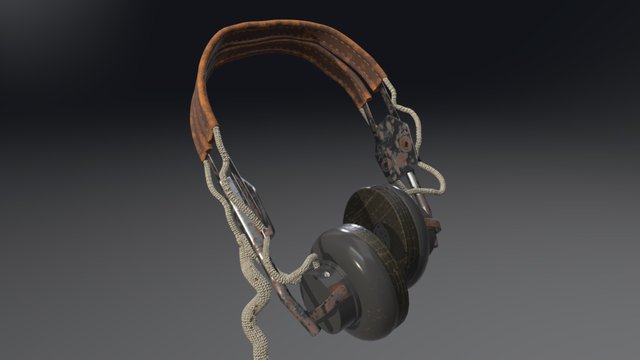 WWII Headphones-GPF3 Final 3D Model