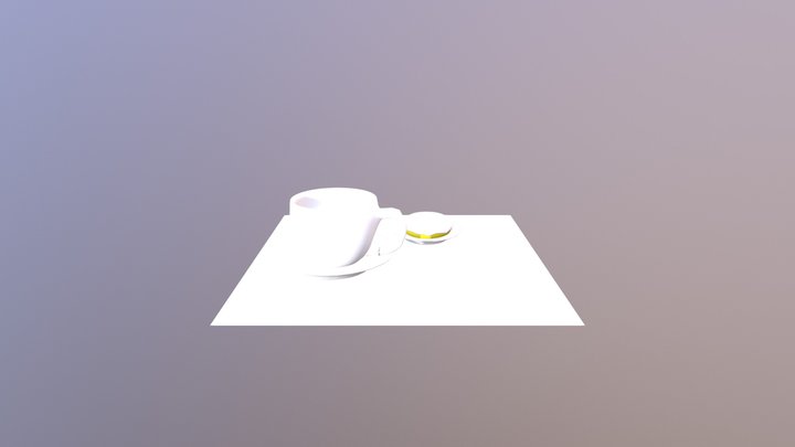 Doughnut and Coffee 3D Model