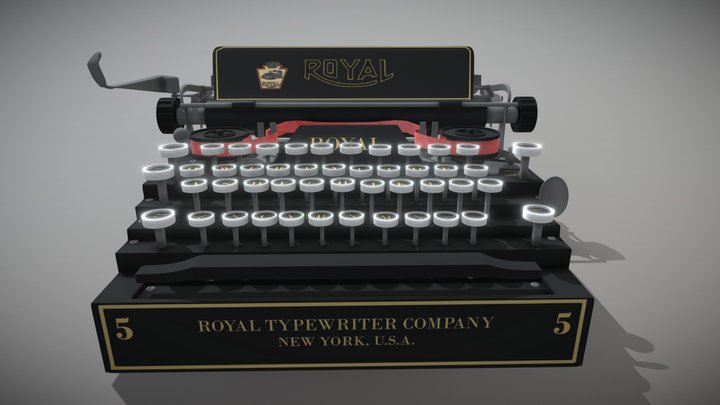 Royal Standard # 5 Typewriter 3D Model