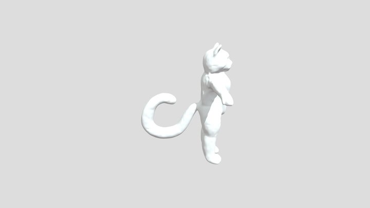 THE STANDING ORANGE CAT 3D Model