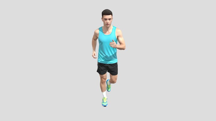 Runner in a turquoise tank top – Modèle 3D gratuit STL