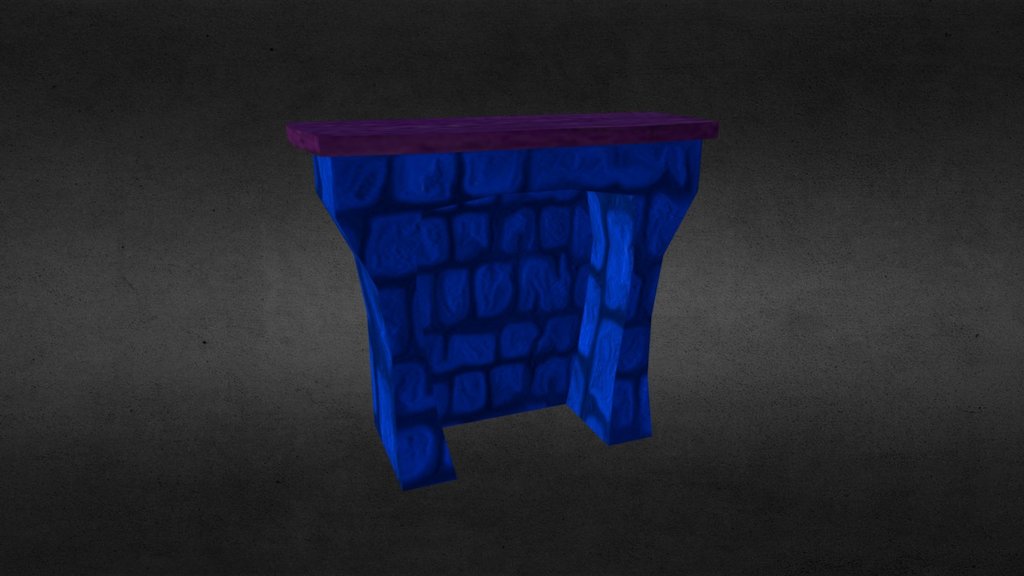 Blue Fireplace