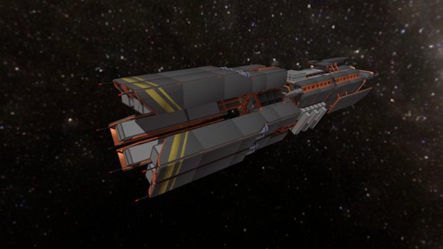 Fan made Fractured Space Zarek support ship 3D Model