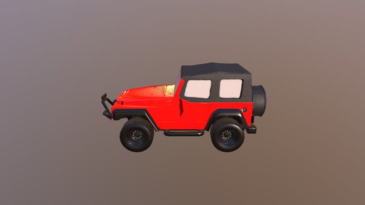 Jeep Wrangler Game Rez 3D Model