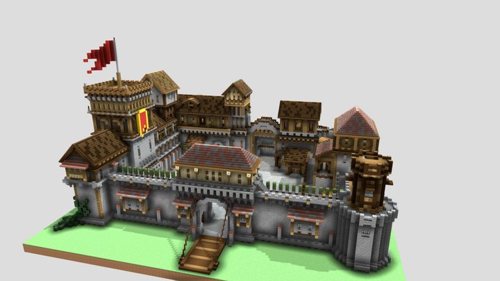 Minecraft Castle 3D Model