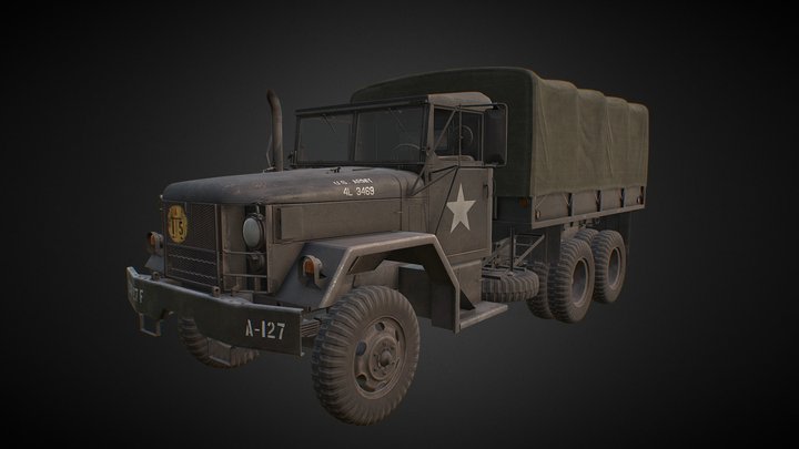 Kaiser Jeep M35 series 2½-ton 6x6 cargo truck 3D Model